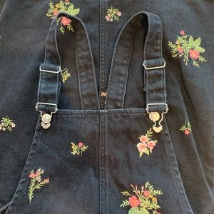 Black denim floral jumper